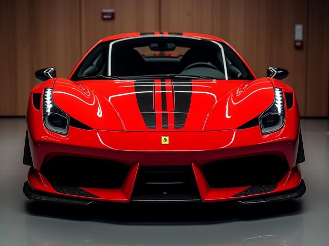 Ferrari 458 con personalizzazione estetica e verniciatura di alta qualità